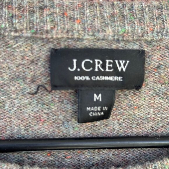 J.Crew 100% Cashmere Gray Heather Crewneck Sweater. Mens Size M - Picture 5 of 7